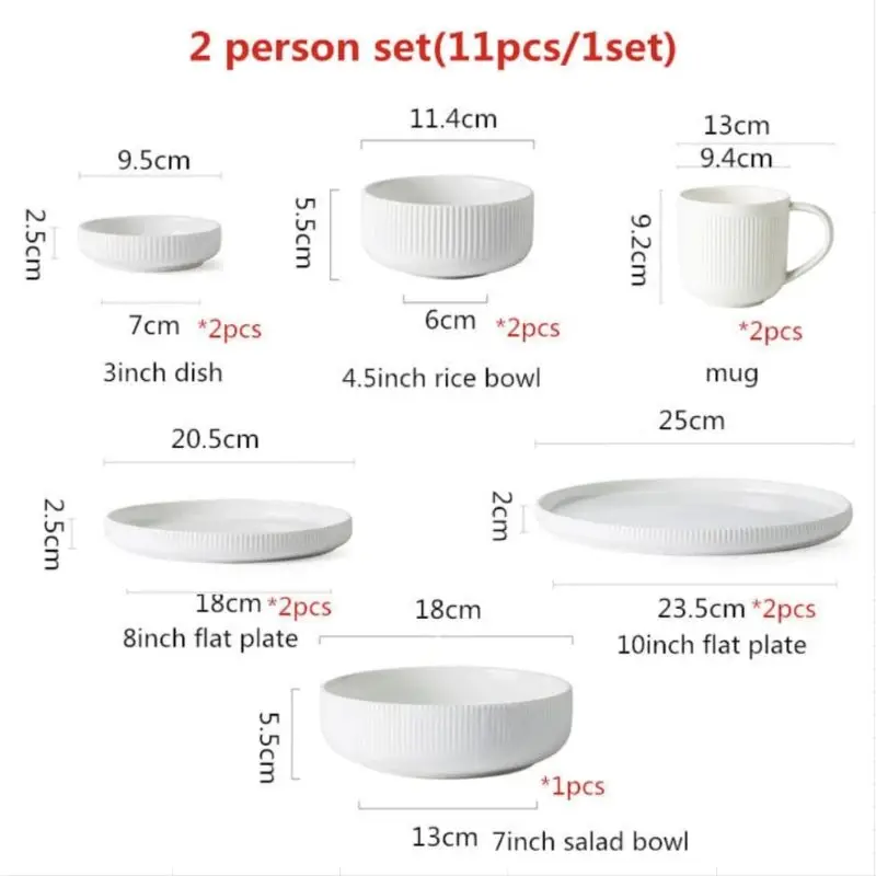 11PCS/Set Ceramic Tableware - Image 3
