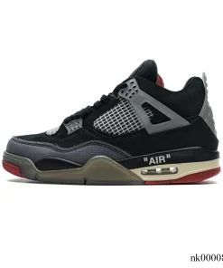 Alternative view of OW x AJ 4 Bred Shoes Sneakers – nk0000829