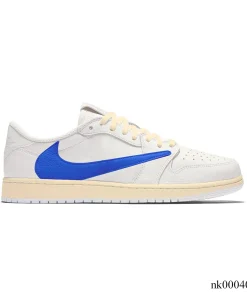 Travis Scott x Fragment x AJ 1 Low White/Blue/Sail Shoes Sneakers - nk0004071