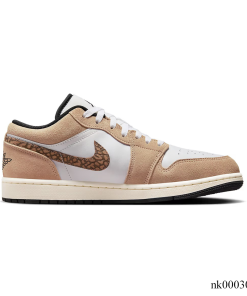 AJ 1 Low Brown Elephant Shoes Sneakers - nk0003098