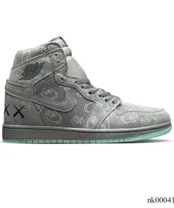 KAWS x AJ 1 High Cool Grey Shoes Sneakers - nk0004152