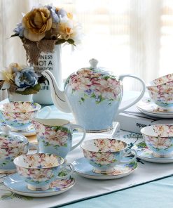 15 PC Floral Ceramic Coffee Set