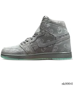 Alternative view of KAWS x AJ 1 High Cool Grey Shoes Sneakers - nk0004152