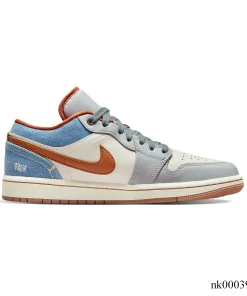 AJ 1 Low Phantom Denim Shoes Sneakers - nk0003902