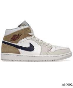 AJ 1 Mid Tan Suede Shoes Sneakers - nk0002549