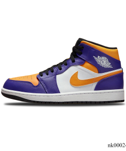 Alternative view of AJ 1 Mid Lakers Shoes Sneakers - nk0002411