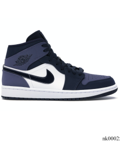 AJ 1 Mid Obsidian Sanded Purple Shoes Sneakers - nk0002552