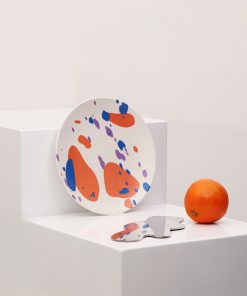 Alternative view of 4PCS/Set Nordic Style Hand-Painted Bamboo Fiber Plate Kitchen Supplies