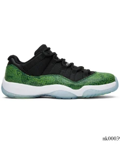 AJ 11 Low Green Snakeskin Shoes Sneakers - nk0003957