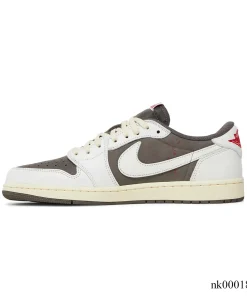 Alternative view of Travis Scott x AJ 1 Low OG Reverse Mocha Shoes Sneakers - nk0001819