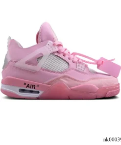 OW X AJ 4 Pink Shoes Sneakers - nk0003949