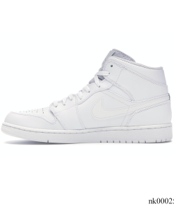 Alternative view of AJ 1 Mid White/Pure Platinum Shoes Sneakers - nk0002557