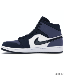 Alternative view of AJ 1 Mid Obsidian Sanded Purple Shoes Sneakers - nk0002552