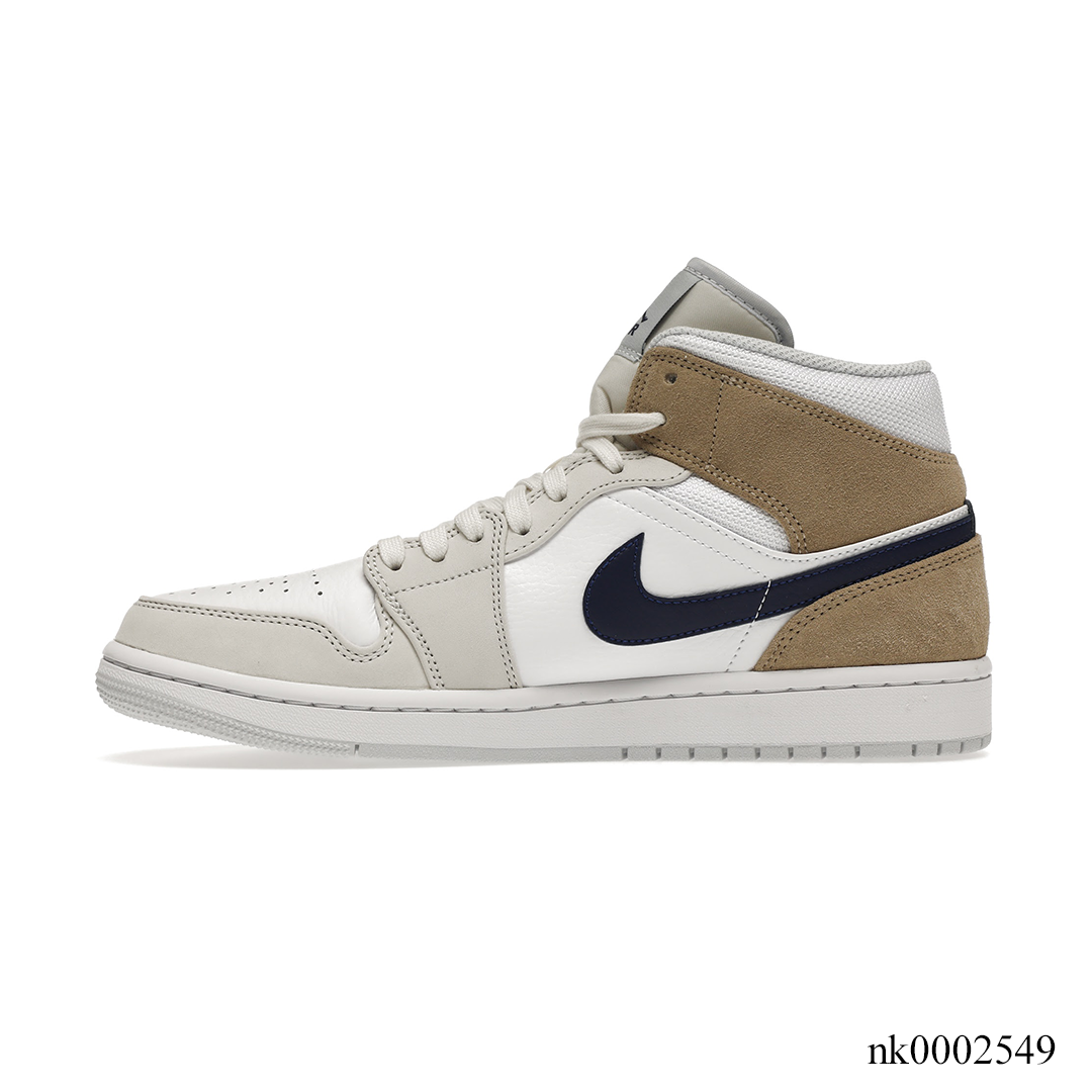AJ 1 Mid Tan Suede Shoes Sneakers - nk0002549 - Image 2