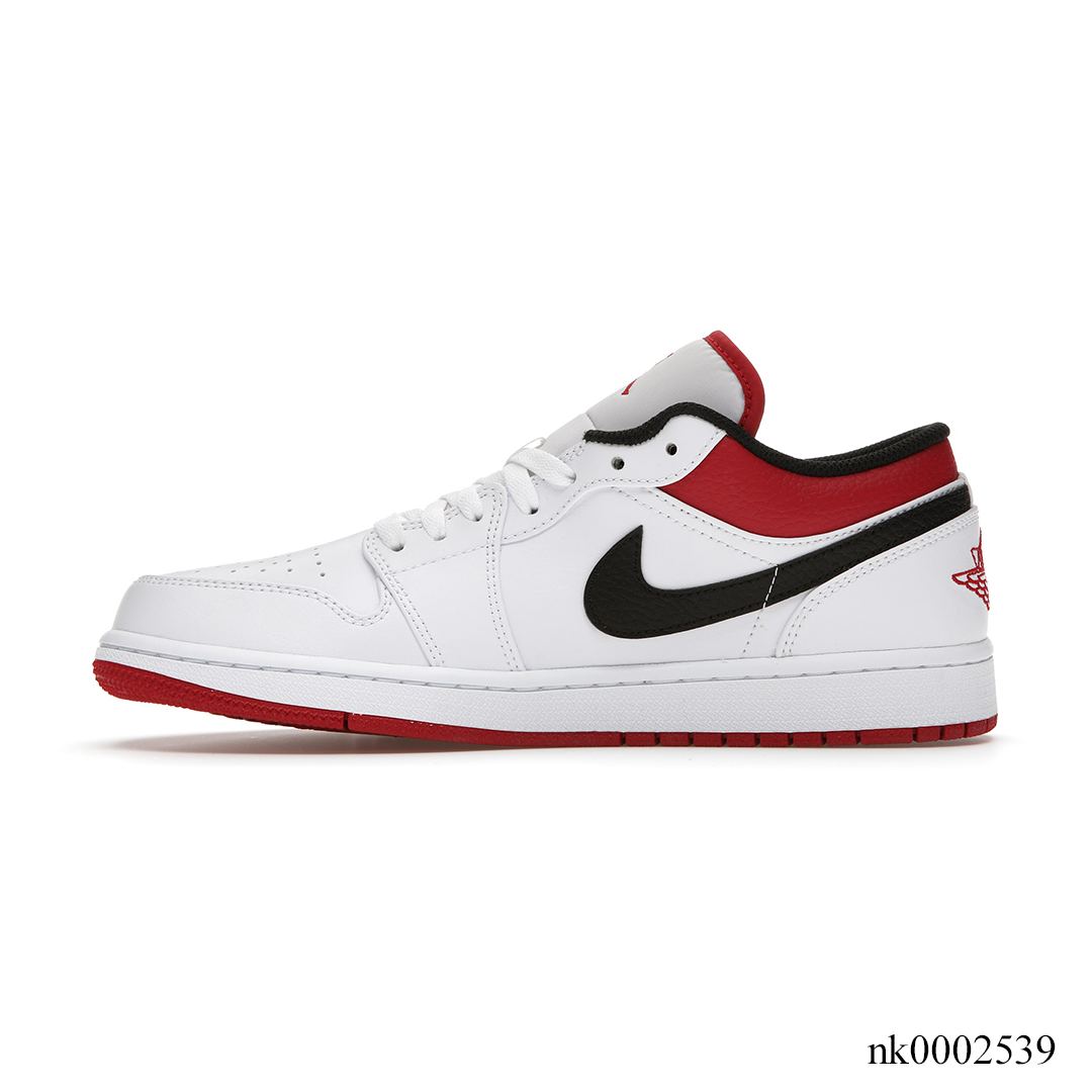 AJ 1 Low White University Red Black Shoes Sneakers - nk0002539 - Image 2