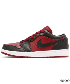 Alternative view of AJ 1 Low Black Gym Red Shoes Sneakers - nk0003970