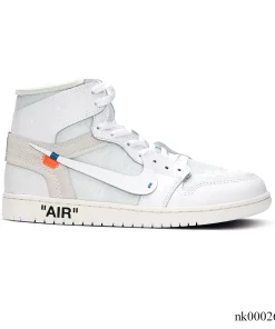 OW x AJ 1 High White Shoes Sneakers – nk0002621