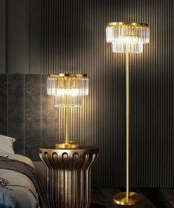 Golden Floor LED Lamp For Living Room