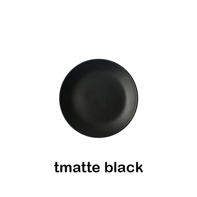 Plates Dinnerware Dishes, Black - Image 2