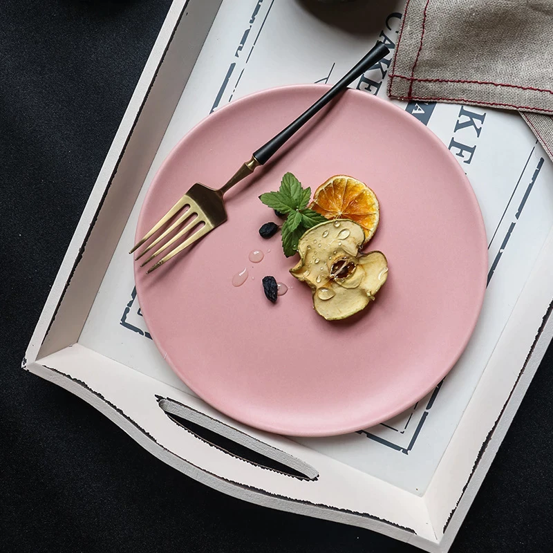 Plates Dinnerware Dishes, Pink - Image 2