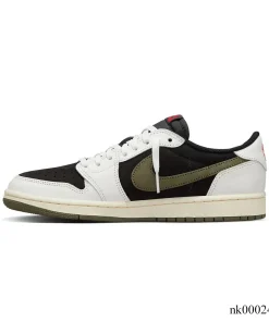 Alternative view of Travis Scott x AJ 1 Low OG Olive Shoes Sneakers - nk0002431