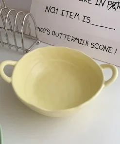 6.5inch Deep Bowl With Ear, Yellow