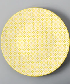 6 Inch Ceramic Plate Round Side Dish, Yellow