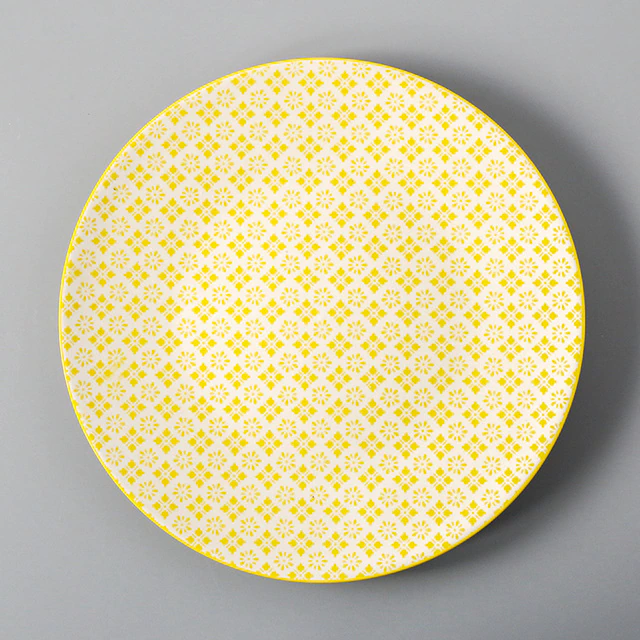 6 Inch Ceramic Plate Round Side Dish, Yellow