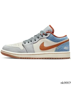 Alternative view of AJ 1 Low Phantom Denim Shoes Sneakers - nk0003902