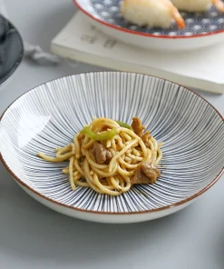 8 Inch Deep Dinner Plate Ceramic Tableware Porcelain Round