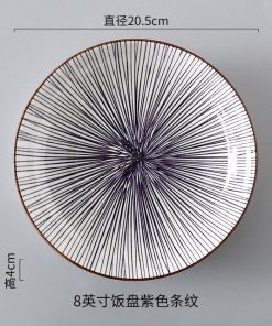 Alternative view of 8 Inch Deep Dinner Plate Ceramic Tableware Porcelain Round