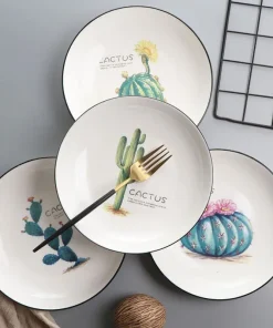 8 inch Cactus Dinner Deep Plate