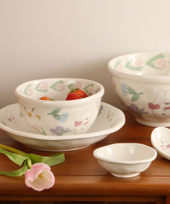 4PCS/Set Cartoon Bunny Porcelain Dinnerware Set