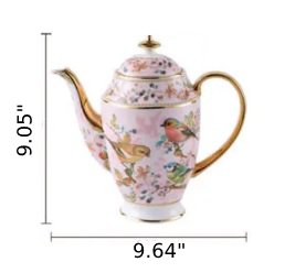 15 Piece Luxury Pink Ceramic Coffee Set - Image 5