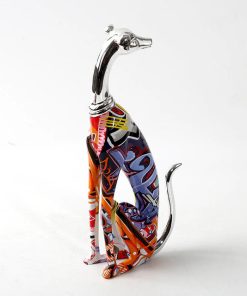 Alternative view of Greyhound Graffiti Painted Statue