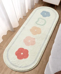 Fluffy Soft Bedroom Carpet Cute Children's Bedside Rug