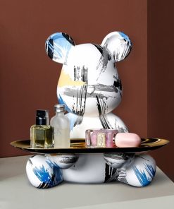 Alternative view of Bear Graffiti Painted Sculpture Table Tray