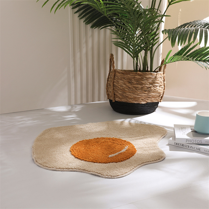 Fried Egg Pattern Hallway Doormat Rug - Image 3