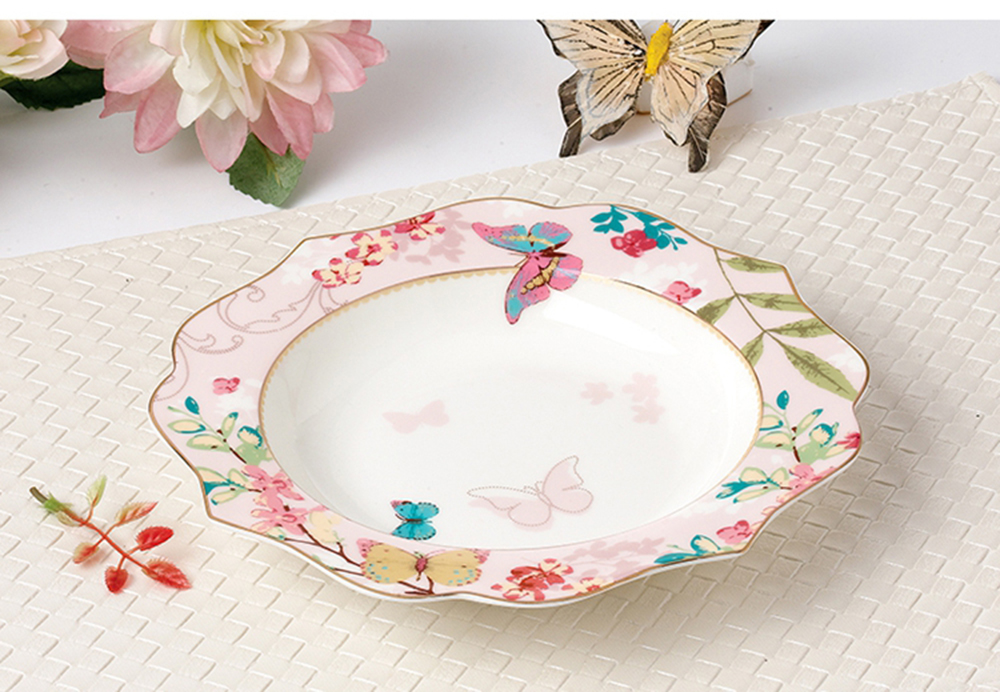 Glazes Party Flora Porcelain Plate for Dining Decor - Image 2