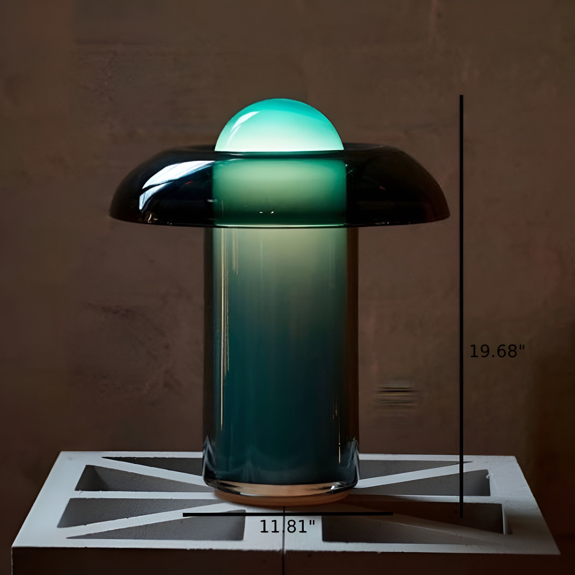 Modern Glass Shaded LED Table Lamp - Image 5