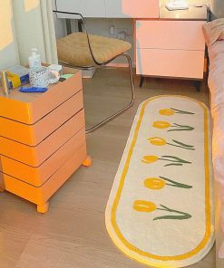 Cute Floral Fluffy Soft Bedroom Rugs