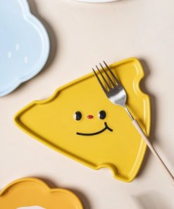 Ins Cartoon Ceramic Tableware Dessert Plate, Cheese
