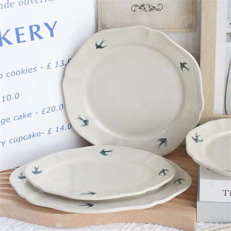 Ins Embossed Swallow Dinner Plate - Image 2