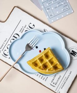 Ins Cartoon Ceramic Tableware Dessert Plate, Cloud