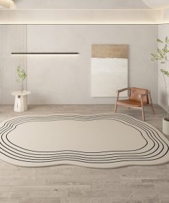 Irregular Round Living Room Rug