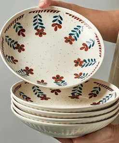 New Tableware Japanese Advanced Feeling Deep Plate