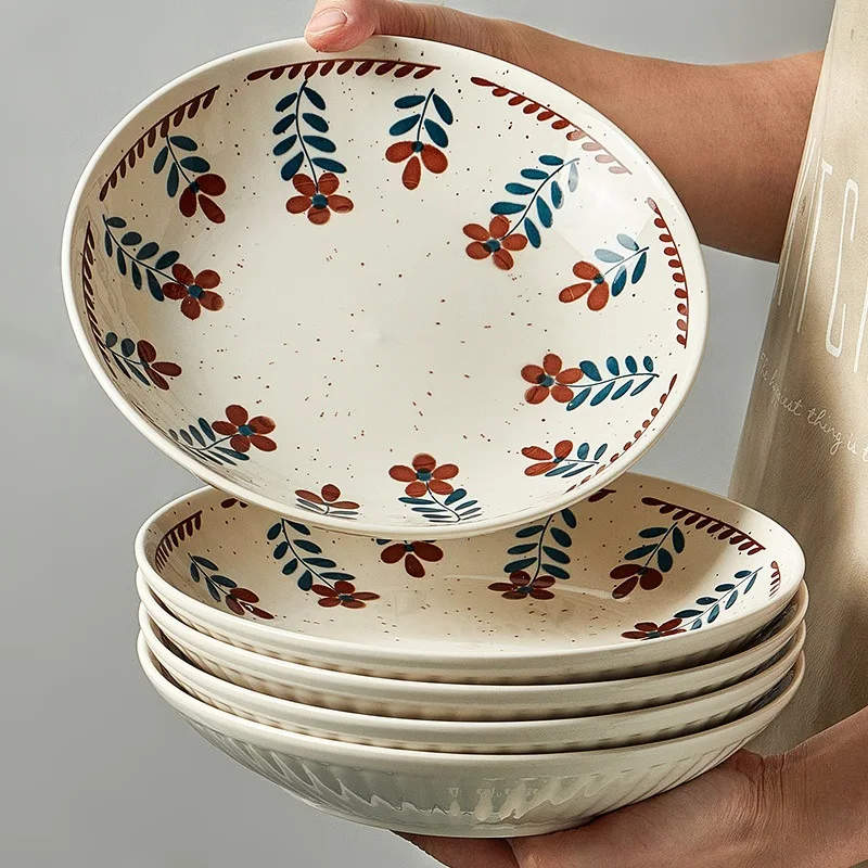 New Tableware Japanese Advanced Feeling Deep Plate