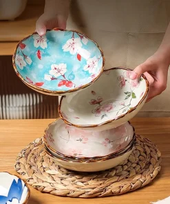 Alternative view of Japanese Ceramic Vegetable Deep Plate