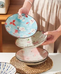 Alternative view of Japanese Ceramic Plate Vegetable Plate