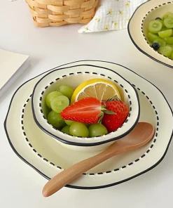 Alternative view of Korean Cartoon Plate Irregular Fruit Plate Deep Plate